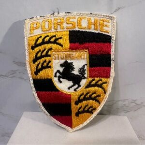 Porsche Embroidered Crest Iron On Patch Stuttgart Sew Logo Hat Jacket